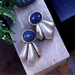 Lapis Lazuli Stud Earrings